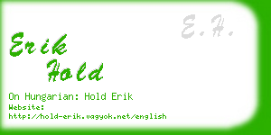 erik hold business card